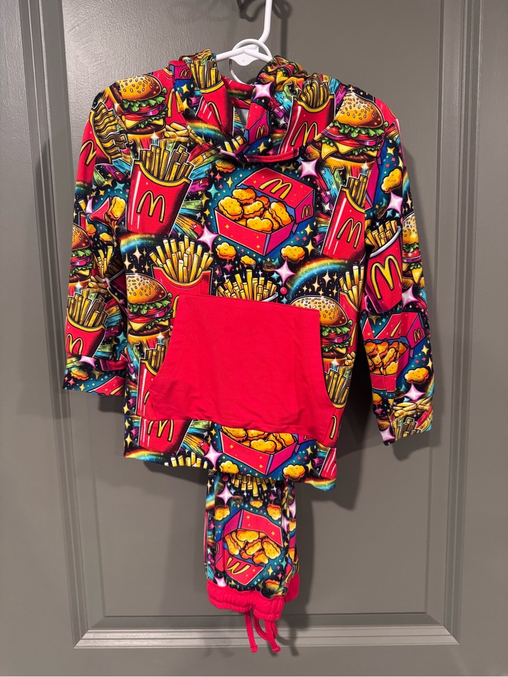 Bamboo day wear - Fast-Food Print Hoodie Pajama Set